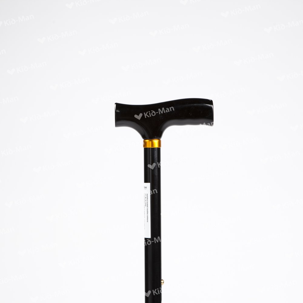 ALUMINIUM WALKING STICK (WOODEN HANDLE)