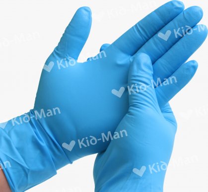 KID-MAN NITRILINĖS PIRŠTINĖS MĖLYNOS N100, DYDIS L